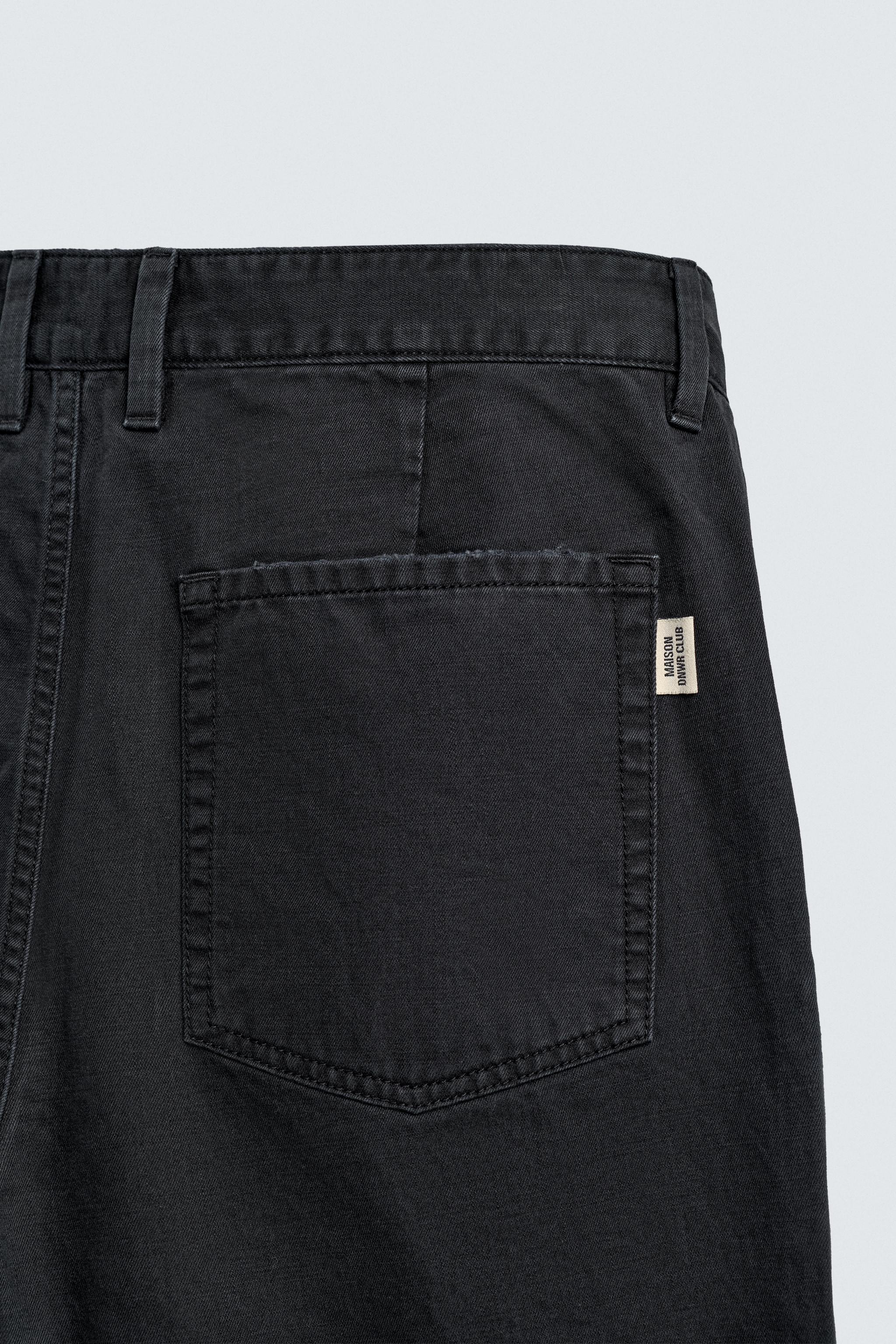 WASHED TAPERED FIT PANTS